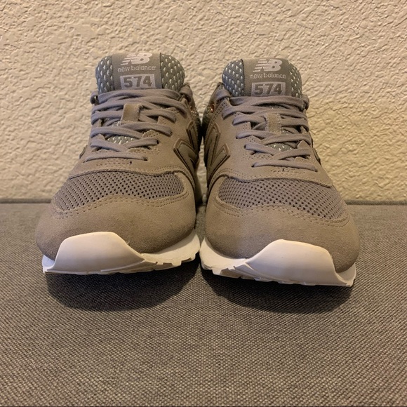New Balance | Shoes | New Balance Size 75 Womens 574 Rose Gold Trim Silver  Gray Wl574fsc | Poshmark